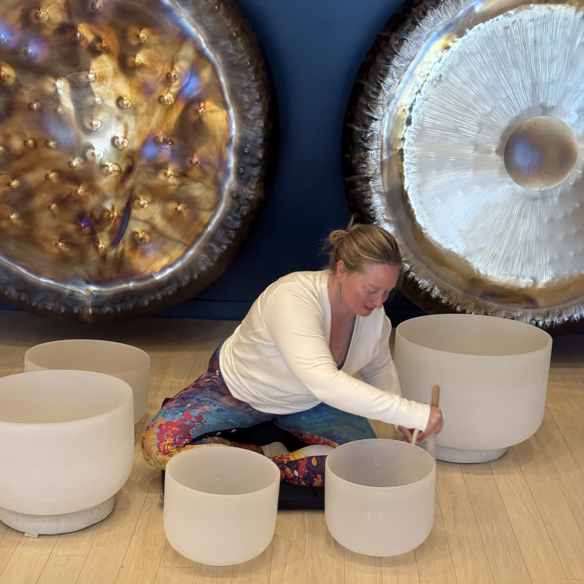 KC playing crystal bowls